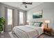 Bedroom with fan and two large windows at 17023 Adler Ln, Noblesville, IN 46060