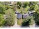 Aerial view of home's backyard, featuring a detached garage at 1715 Haynes Ave, Indianapolis, IN 46240