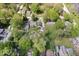 An aerial view of residential homes with spacious backyards and tall trees at 1715 Haynes Ave, Indianapolis, IN 46240