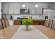 Cozy dining room near the kitchen with a view of the backyard at 2396 Creek Bank Dr, Columbus, IN 47201