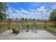 Large back deck with views of the lake is ideal for outdoor entertaining and relaxation at 2449 Orchard Creek Dr, Columbus, IN 47201