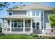 Backyard view of home with covered patio and outdoor seating at 3561 Shady Lk Dr, Westfield, IN 46074