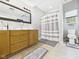Bathroom with tub and shower combo, and wood vanity at 4079 S 50 W, Anderson, IN 46013