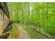The home's backyard has a well-maintained lawn and features forest views at 4291 E Lakeview Dr, Martinsville, IN 46151