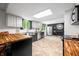 Bright kitchen with stainless steel appliances, butcher block countertops, and ample natural light at 4291 E Lakeview Dr, Martinsville, IN 46151