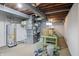 Basement features utilities, painted walls, and cement floor at 4730 Rookwood Ave, Indianapolis, IN 46208