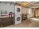 Basement with washer and dryer hookups and storage space at 5526 Indianola Ave, Indianapolis, IN 46220