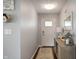 Inviting entryway with stylish console table and decor at 610 Redwood Dr, Pendleton, IN 46064