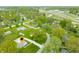 Aerial view of home with a large backyard and mature trees at 6250 Seminole Dr, Indianapolis, IN 46259