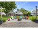 Backyard with brick patio and gravel fire pit area, perfect for relaxing outdoors at 6288 Buttonwood Dr, Noblesville, IN 46062