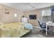 Bedroom with natural light, ceiling fan, and a wall-mounted television at 6288 Buttonwood Dr, Noblesville, IN 46062
