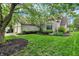 Attractive brick home with attached garage, beautiful landscaping, and a well-maintained lawn at 7110 Koldyke Dr, Fishers, IN 46038