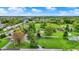 Aerial view of the property, showcasing the home, acreage, and surrounding neighborhood at 7425 E Thompson Rd, Indianapolis, IN 46239