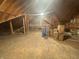 Spacious attic with plywood flooring, ideal for storage or potential conversion into living space at 7916 N Lasalle Rd, Morgantown, IN 46160