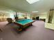 Finished basement featuring a pool table, perfect for entertaining guests and recreation at 8310 Goat Hollow Rd, Martinsville, IN 46151