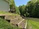Backyard featuring terraced beds and pond at 8310 Goat Hollow Rd, Martinsville, IN 46151