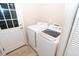 Laundry room featuring new white washer and dryer units located next to a door at 8814 W 30Th St, Indianapolis, IN 46234