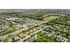 Expansive aerial view of a community with well-maintained homes, green spaces, and convenient commercial areas nearby at 9749 Soaring Eagle Ln, Fishers, IN 46055