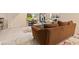 Finished basement area, showing comfortable seating and entertaining space at 9749 Soaring Eagle Ln, Fishers, IN 46055