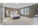 Spacious main bedroom with carpet, window and natural light at 9950 Sugarleaf Pl, Fishers, IN 46038
