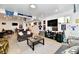 Spacious recreation room decorated in Colts theme with entertainment area and table games at 998 Cass Dr, Franklin, IN 46131
