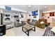Basement recreation room featuring a living area, basketball game, entertainment center, and more at 998 Cass Dr, Franklin, IN 46131