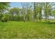 Large backyard with green grass, mature trees and plenty of space at 11064 Hamilton Run, Zionsville, IN 46077