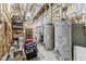 Unfinished basement with water heaters, utilities and storage at 11064 Hamilton Run, Zionsville, IN 46077