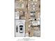 Detailed floor plan showcasing the layout with dimensions for each room, including the garage and bedrooms at 1491 Coen Ct, Columbus, IN 47201