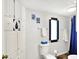 Bathroom features unique accents, creating a stylish space for relaxation and rejuvenation at 1523 E Perry St, Indianapolis, IN 46227