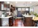 Contemporary kitchen showcasing a center island with wooden cabinets at 1808 E 11Th St, Indianapolis, IN 46201