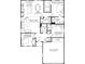 Detailed floor plan showcasing three bedrooms, an open-concept kitchen, and a two-car garage at 2334 Black Rock Cir, Lebanon, IN 46052