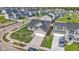 Street view of a home with a well-manicured lawn, landscaping and a 2-car garage in a suburban neighborhood at 2334 Black Rock Cir, Lebanon, IN 46052