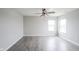 Large bedroom with lots of light, fan and hardwood floors at 2628 Lamar Dr, Whitestown, IN 46075