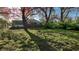 Residential backyard with lush grass and bordering trees at 268 S Grant Ave, Indianapolis, IN 46201