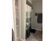Bathroom featuring updated fixtures and a decorative shower curtain that enhances the space at 2935 Flintwood Dr, Columbus, IN 47203