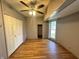 Bedroom with double closet and hardwood flooring at 315 W High St, Pendleton, IN 46064