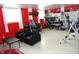Finished basement area set up with an exercise area and comfortable seating at 3426 Ireland Dr, Indianapolis, IN 46235