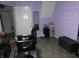 This salon area features a salon chair and storage at 3426 Ireland Dr, Indianapolis, IN 46235