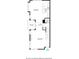 Second floor plan with living room, dining area, kitchen, and balcony at 401 Jersey St, Westfield, IN 46074