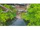 Overhead view of dock and backyard of house with access to lake at 7 Lake Hart, Mooresville, IN 46158