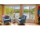 Comfortable sitting area with lake views through the large windows at 7 Lake Hart, Mooresville, IN 46158