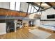 Upstairs bedroom loft with skylights, exposed beam ceiling and custom closet organization at 735 Lexington Ave # Apt 27, Indianapolis, IN 46203