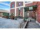 Beautiful courtyard with tables, chairs, and well-maintained landscaping offers a serene outdoor space at 735 Lexington Ave # Apt 27, Indianapolis, IN 46203