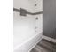 Modern bathroom with a tiled shower/tub and a stylish design at 1035 Albany St, Indianapolis, IN 46203