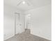 Comfortable bedroom with carpet, ceiling fan, double closets, and an attached bathroom at 1106 Fox Trail W Dr, New Palestine, IN 46163
