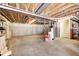 Unfinished basement with concrete flooring, ready for customization to create additional living space at 11121 Godfrey Dr, Noblesville, IN 46060