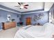 This large primary bedroom features neutral walls and soft carpet at 11121 Godfrey Dr, Noblesville, IN 46060