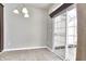 Dining area with sliding glass doors providing natural light at 13499 Molique Blvd, Fishers, IN 46037
