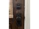 Close-up showcasing the ornate design of the door knob hardware at 2161 N Pennsylvania N St, Indianapolis, IN 46202